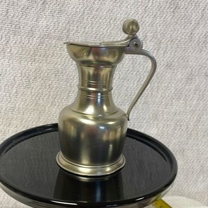 Vintage Royal Holland 5” Pewter Acorn Creamer Syrup Pitcher